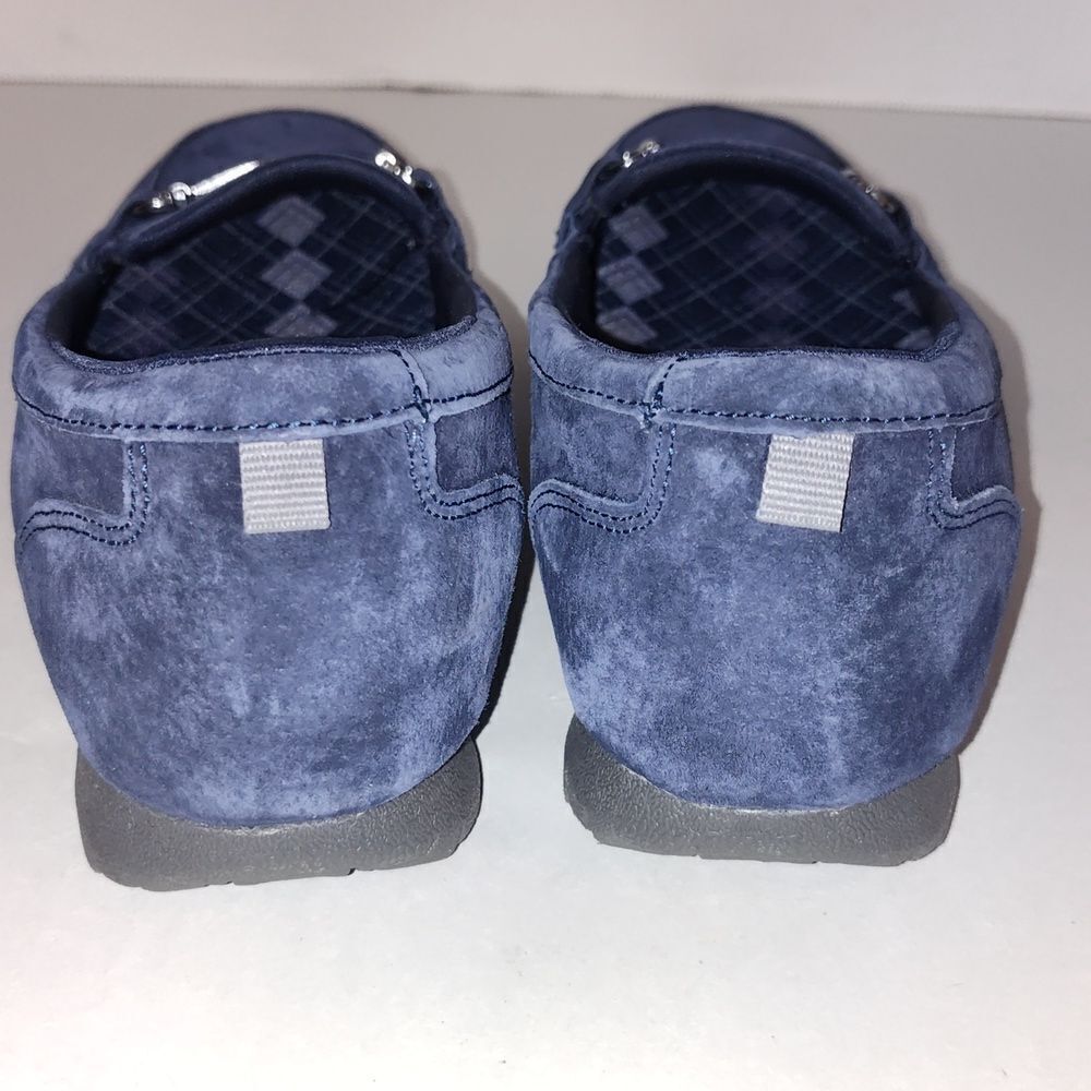 Skechers  Suede Slip-On Shoes Navy  loafers size 7.5 - Picture 4 of 7